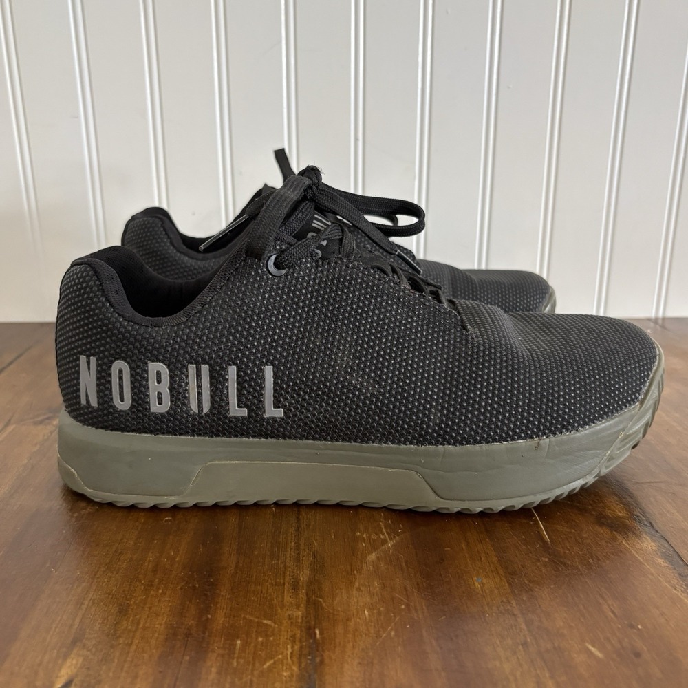 NoBull Impact Shoes Black Gum Outwork Trainer Crossfit Mens Sz 9.5 Womens Sz 11